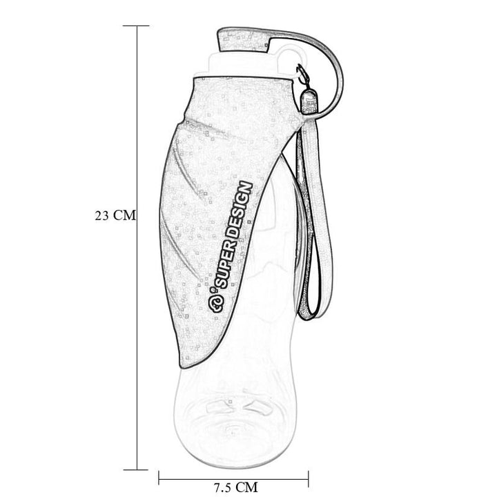 2 i 1 Hund Vannflaske (580 ml/20 oz) | Luvikno