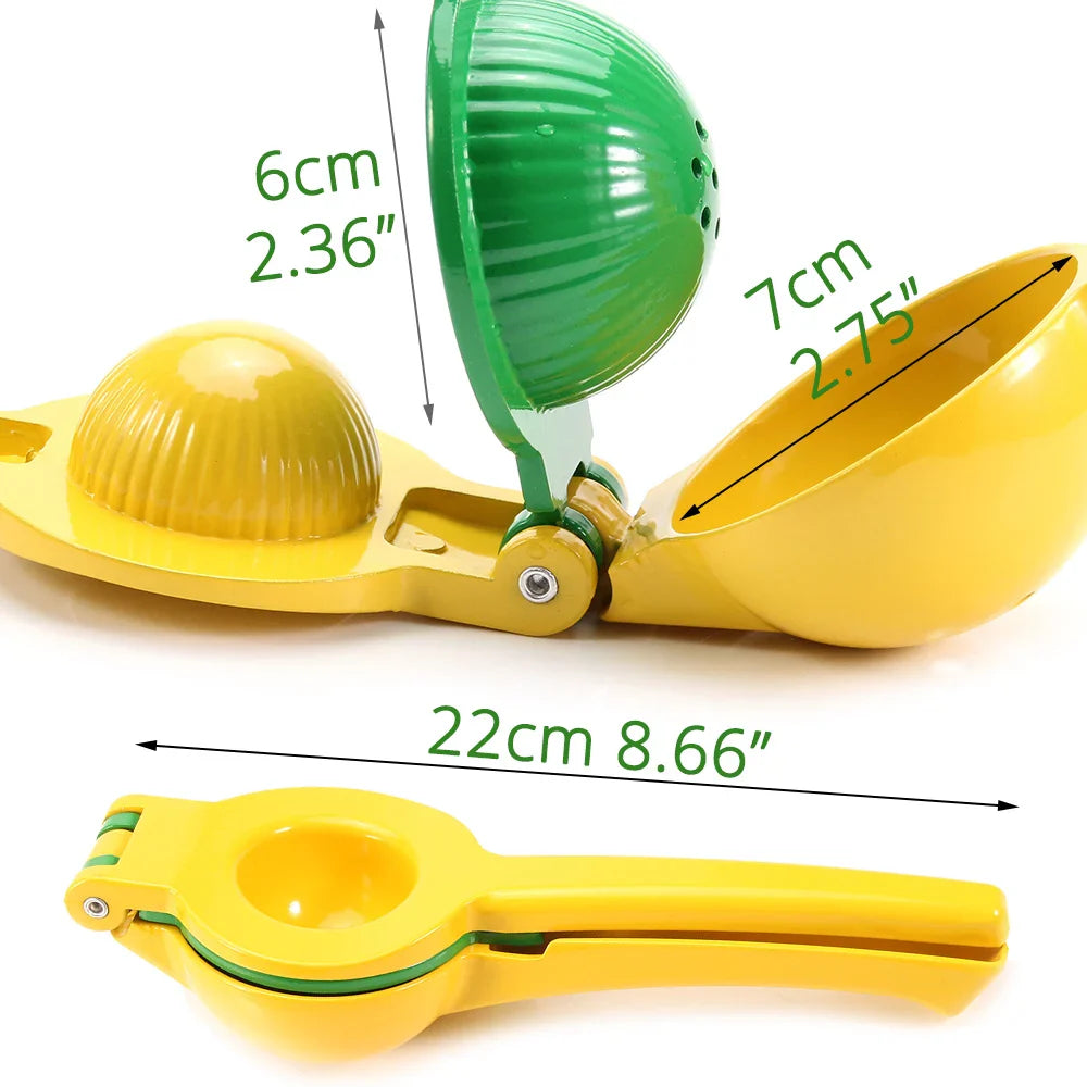 2-i-1 Aluminium Sitron Lime Press og Håndholdt Manuell Sitrus Juicer | Luvikno