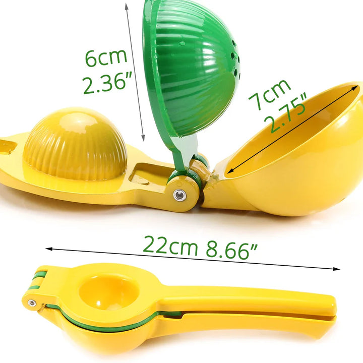 2-i-1 Aluminium Sitron Lime Press og Håndholdt Manuell Sitrus Juicer | Luvikno