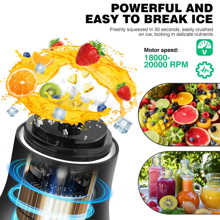 2 i 1 Bærbar Blender Elektrisk Juicepresse og Smoothie Mixer Mini Blender | Luvikno