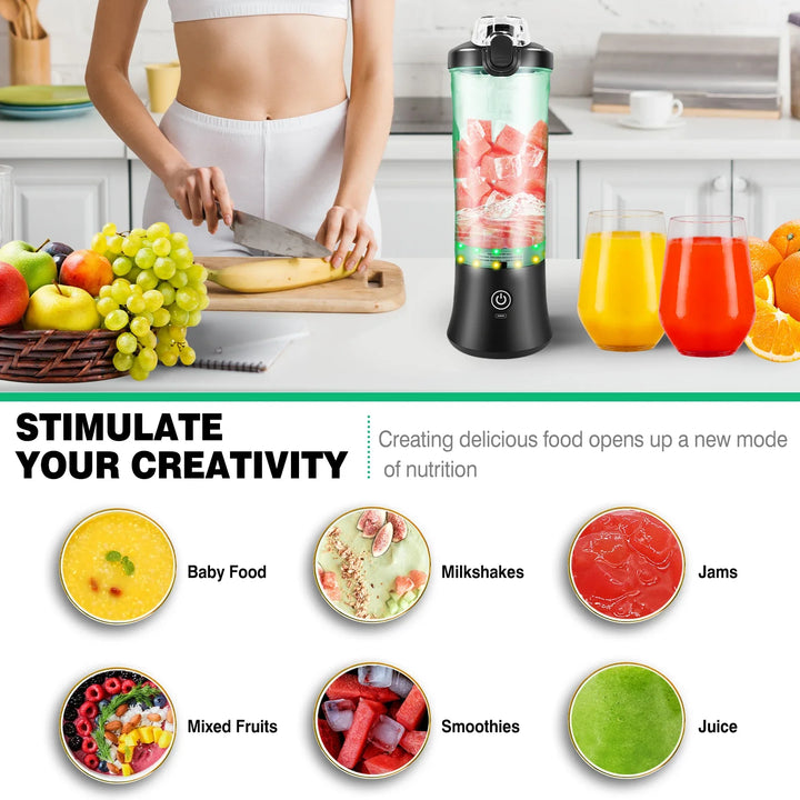 2 i 1 Bærbar Blender Elektrisk Juicer og Smoothie Mikser Mini Blender | Luvikno