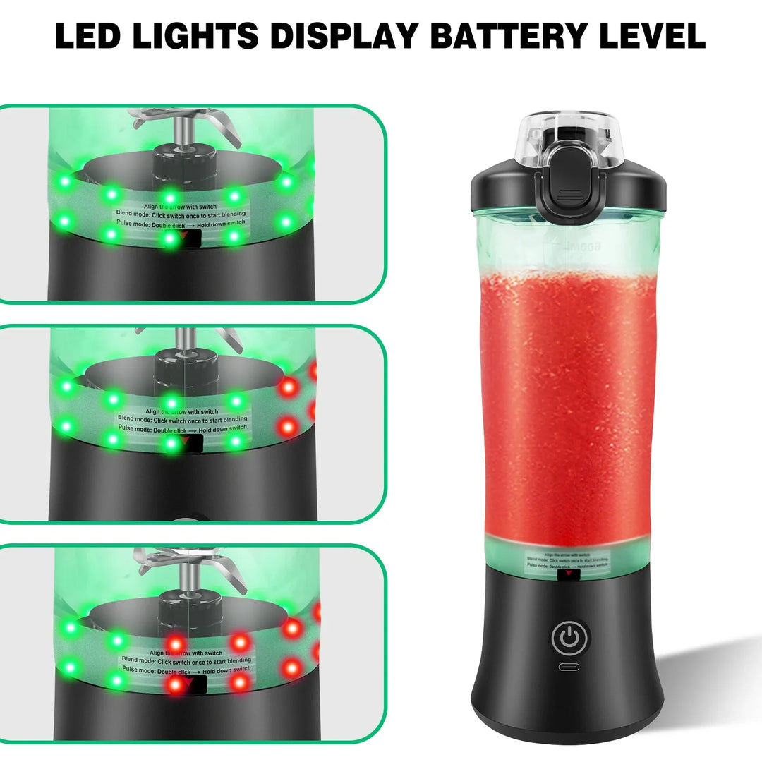 2 i 1 Bærbar Blender Elektrisk Juicer og Smoothie Mikser Mini Blender | Luvikno
