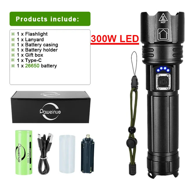 Oppladbar LED-lommelykt for Adventure Luvikno