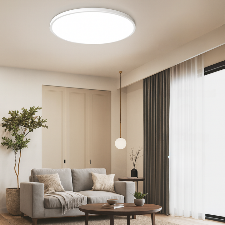 Flush Mount LED Taklampe Moderne Rund Luvikno