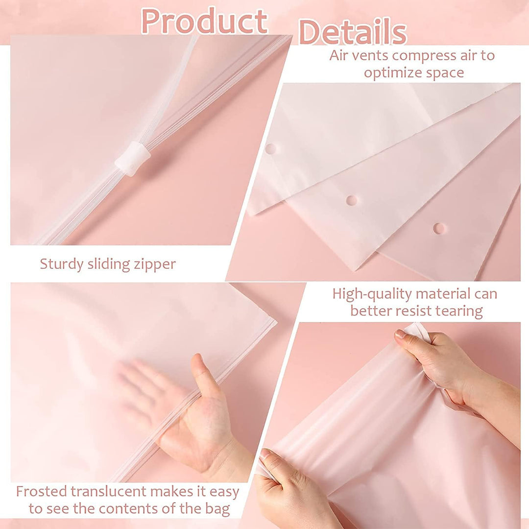 Multi-Purpose Frosted Zip Oppbevaringssekker – 20-Pack Plast Klær Sleever (Kjøp 2 Sett, Ta 1 GRATIS) | Luvikno