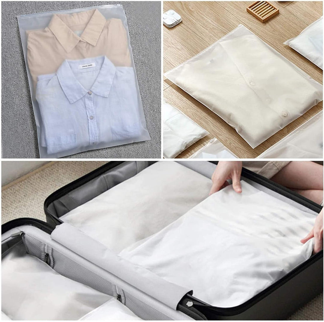 Multi-Purpose Frosted Zip Oppbevaringssekker – 20-Pack Plast Klær Sleever (Kjøp 2 Sett, Ta 1 GRATIS) | Luvikno