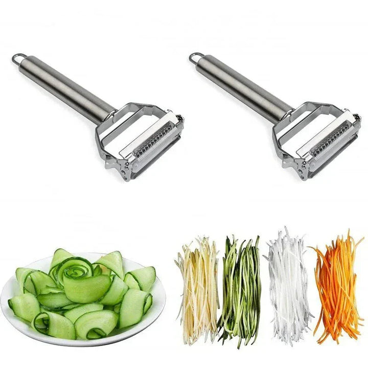 DuoSchaaf | LuviknoDobbel grønnsaksskreller laget av rustfritt stål med julienne-funksjon | Luvikno
