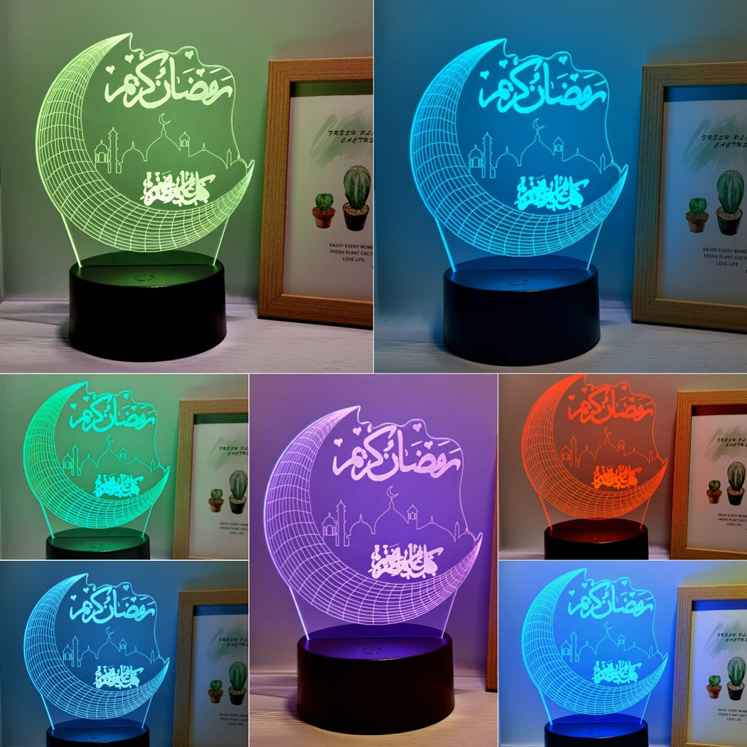 MoonPalace - 3D Farge Kveldslampe Touch Luvikno