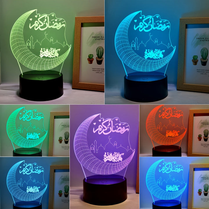 MoonPalace - 3D Farge Kveldslampe Touch Luvikno