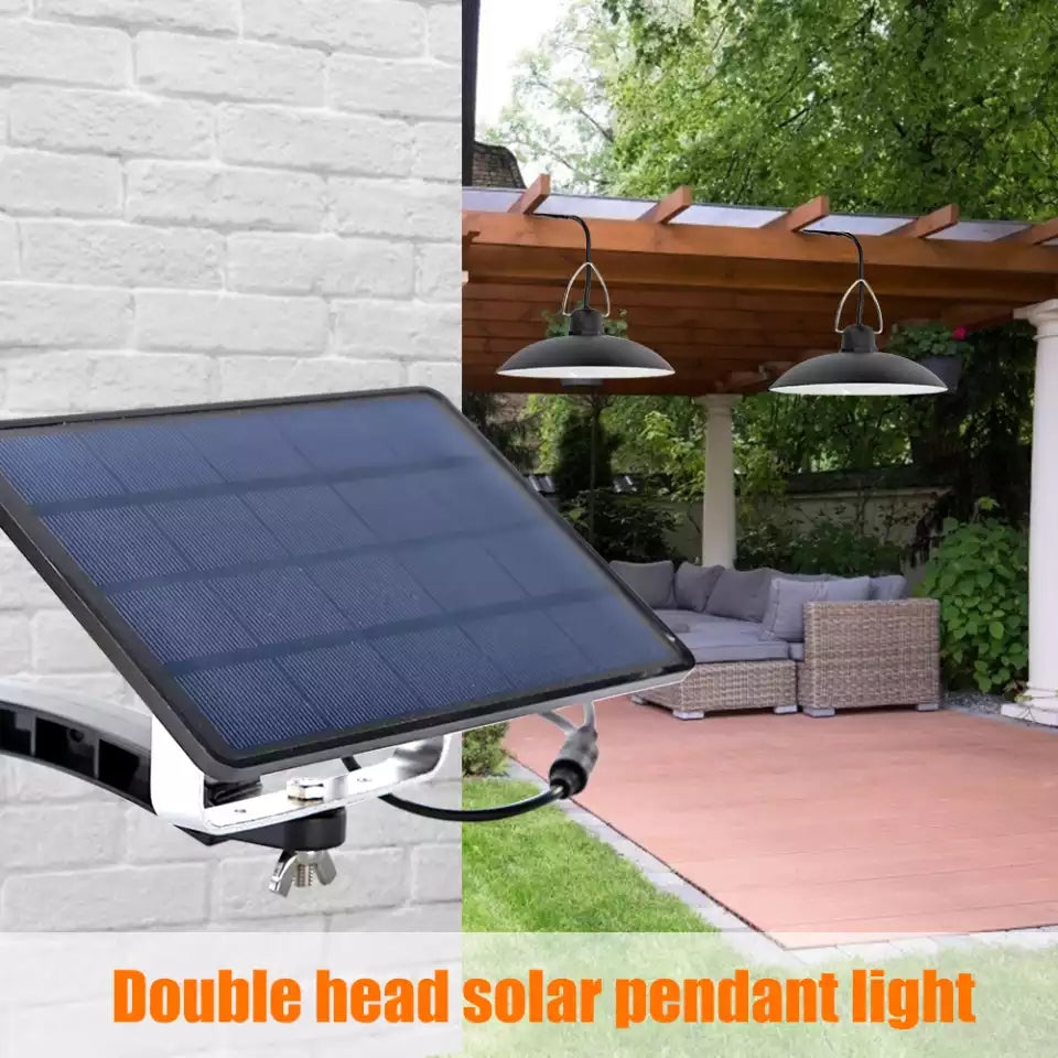SolarDuo LED Lamp Sett på Solenergi med Fjernkontroll | Luvikno