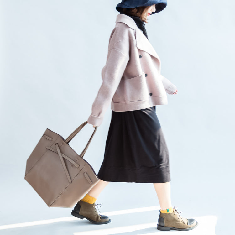 Luvik | Lyhyet talvivillatakkia vaaleanpunaiset, oversize