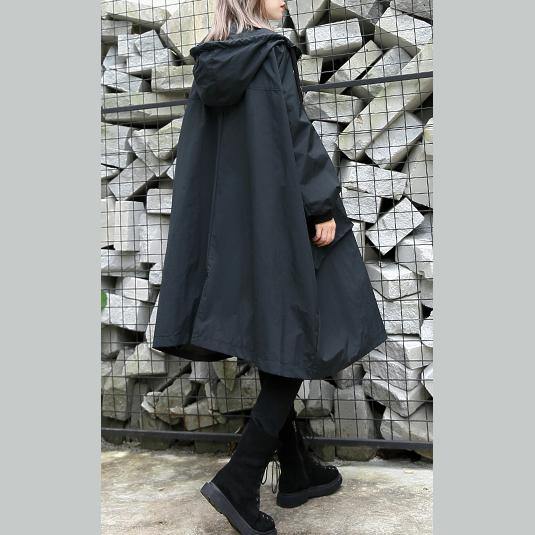 Luvik | vinterjakke svart quilted jakke hette populær plus-size for kvinner med glidelås lommer jakker
