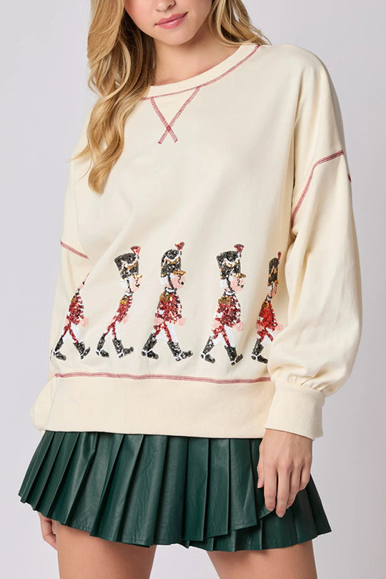 Luvik | JuleSoldat Palmikot Langermet Fritid Sweatshirt