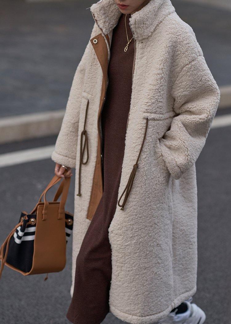 Luvik | nude Laine Takit Suuret Koot Talvitakki Korkea Kaulus Narutakkia (Rajoitettu Varasto)