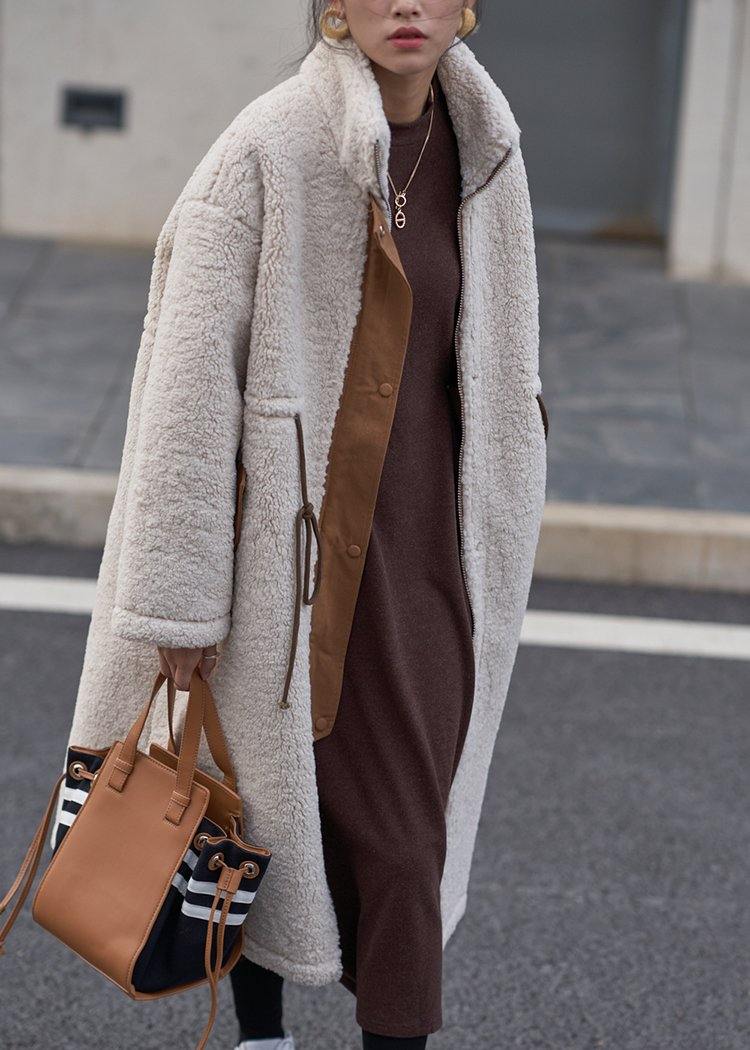 Luvik | nude Laine Takit Suuret Koot Talvitakki Korkea Kaulus Narutakkia (Rajoitettu Varasto)