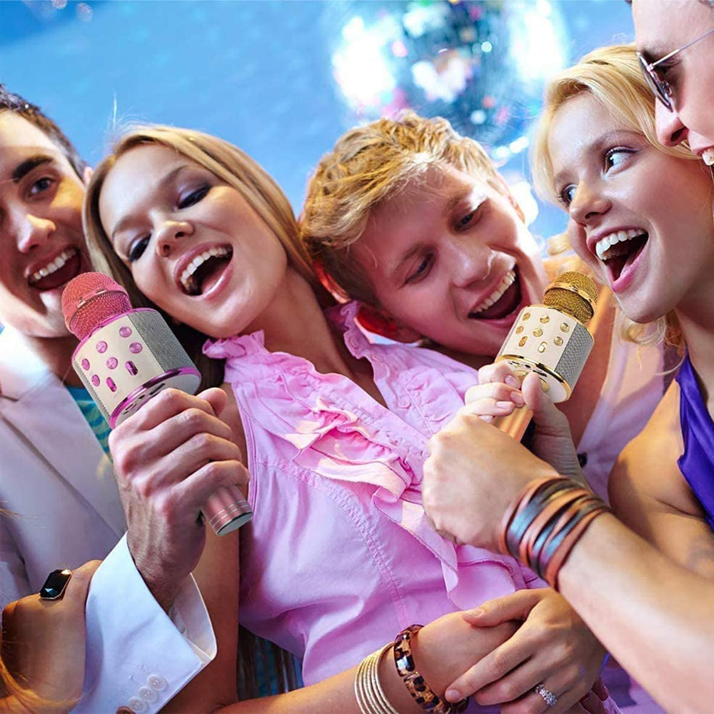 Luvikno | Oppladbar trådløs Bluetooth karaoke mikrofon