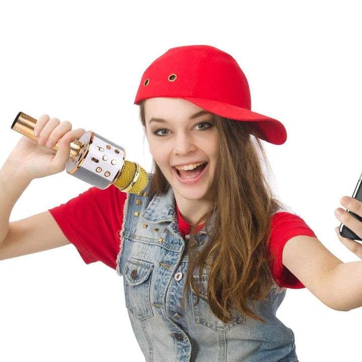 Luvikno | Oppladbar trådløs Bluetooth karaoke mikrofon