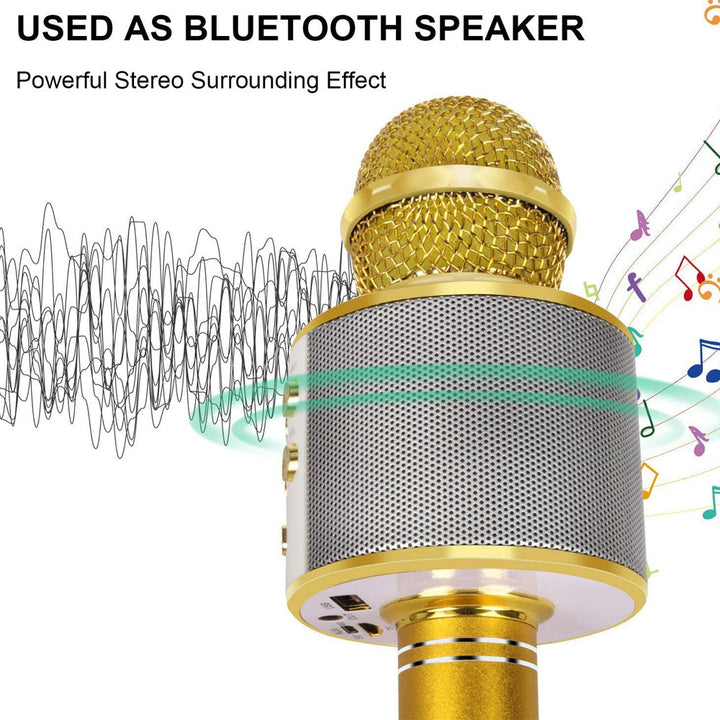 Luvikno | Oppladbar trådløs Bluetooth karaoke mikrofon