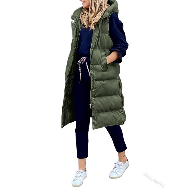 Luvik | Lang uten ermer vest for kvinner