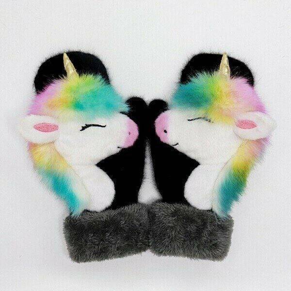 2022 nye tegneserie plush strikkede hansker🌈 | Luvikno