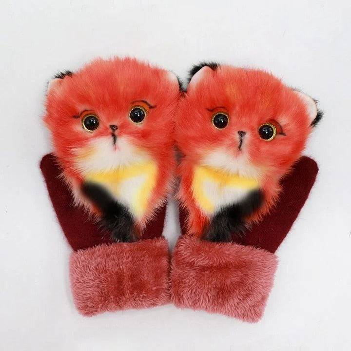 2022 nye tegneserie plush strikkede hansker🌈 | Luvikno