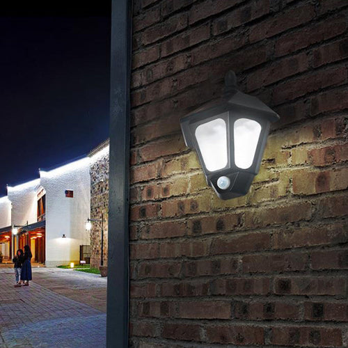 Moderne minimalistiske sol ute vanntett induksjon to-farge belysning LED utendørs hagevegg lampe | Luvikno
