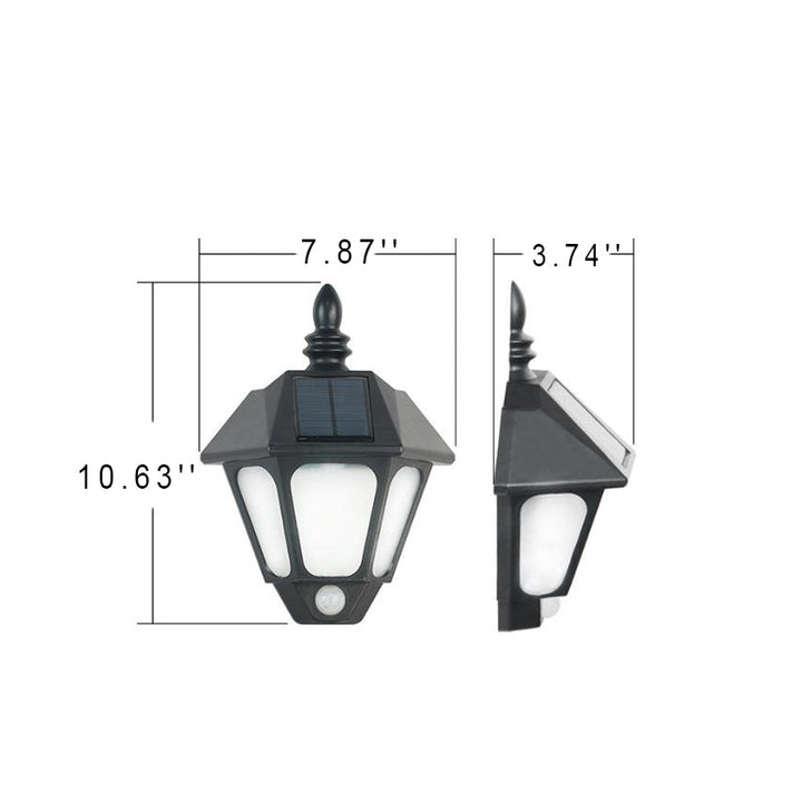 Moderne minimalistiske sol ute vanntett induksjon to-farge belysning LED utendørs hagevegg lampe | Luvikno