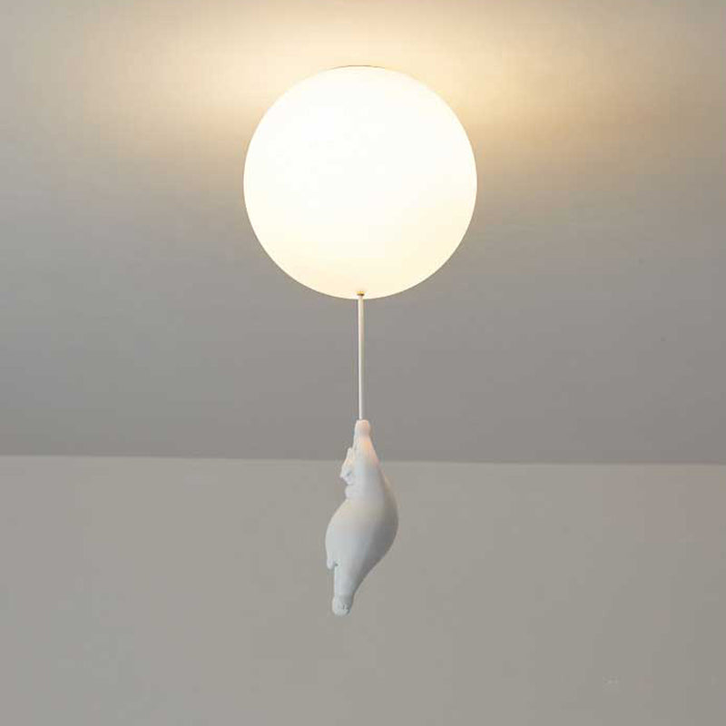 SkyDream Kids Taklampe med Bjørn og Ballong - Lekent Design og Energisparende LED-belysning | Luvikno
