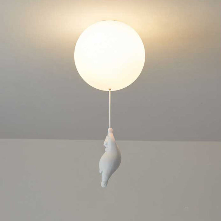 SkyDream Kids Taklampe med Bjørn og Ballong - Lekent Design og Energisparende LED-belysning | Luvikno