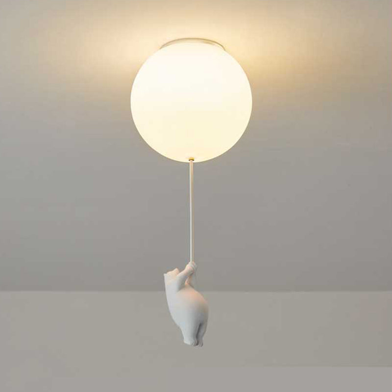 SkyDream Kids Taklampe med Bjørn og Ballong - Lekent Design og Energisparende LED-belysning | Luvikno