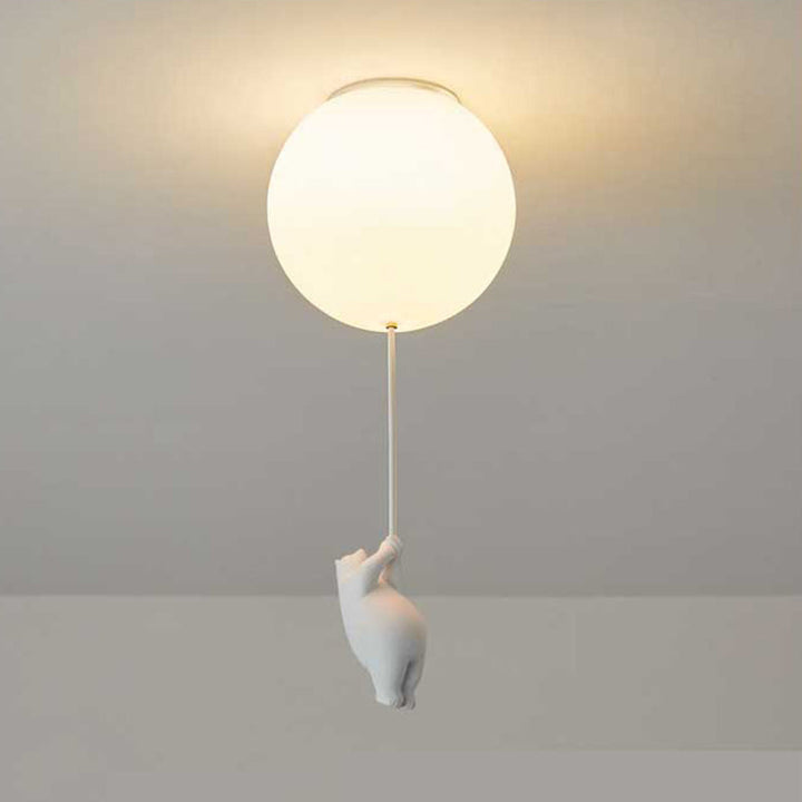 SkyDream Kids Taklampe med Bjørn og Ballong - Lekent Design og Energisparende LED-belysning | Luvikno