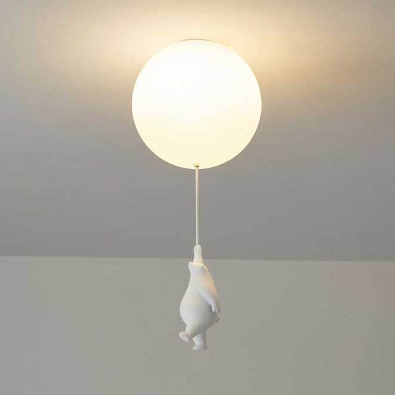 SkyDream Kids Taklampe med Bjørn og Ballong - Lekent Design og Energisparende LED-belysning | Luvikno