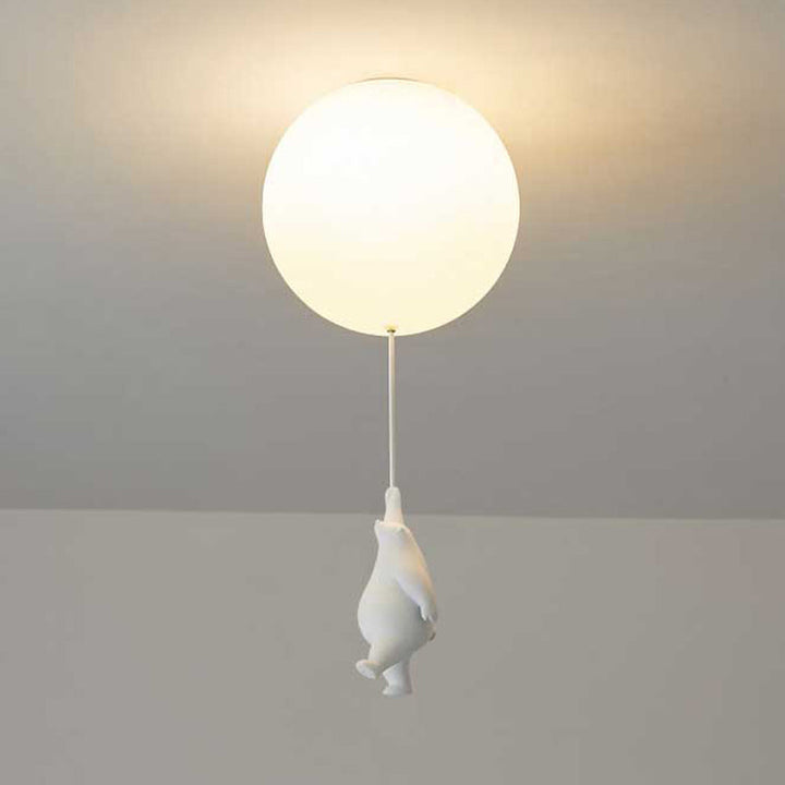 SkyDream Kids Taklampe med Bjørn og Ballong - Lekent Design og Energisparende LED-belysning | Luvikno