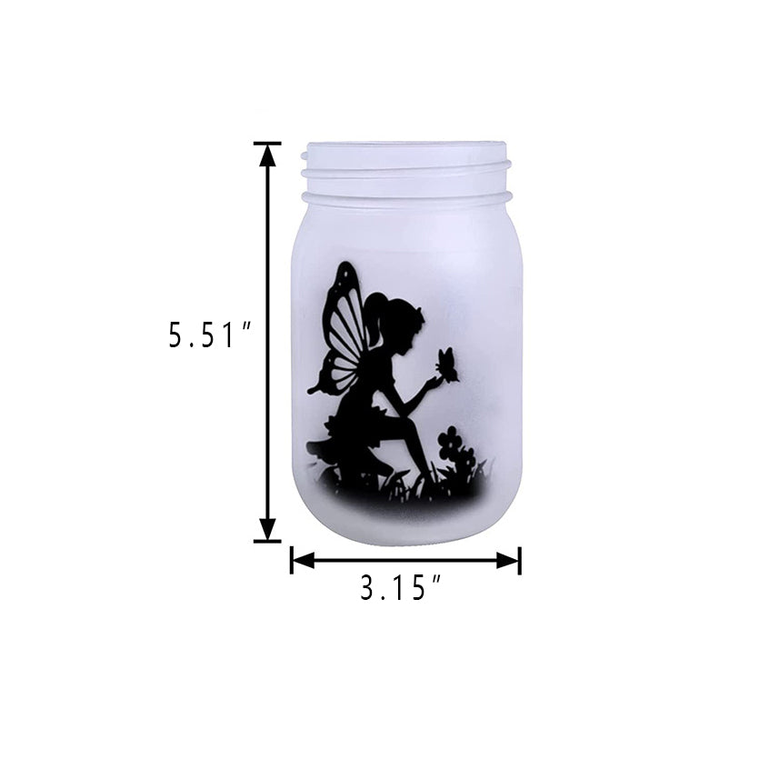 Solar Creative Fairy Frosted Glass Jar LED Utendørs Lys | Luvikno