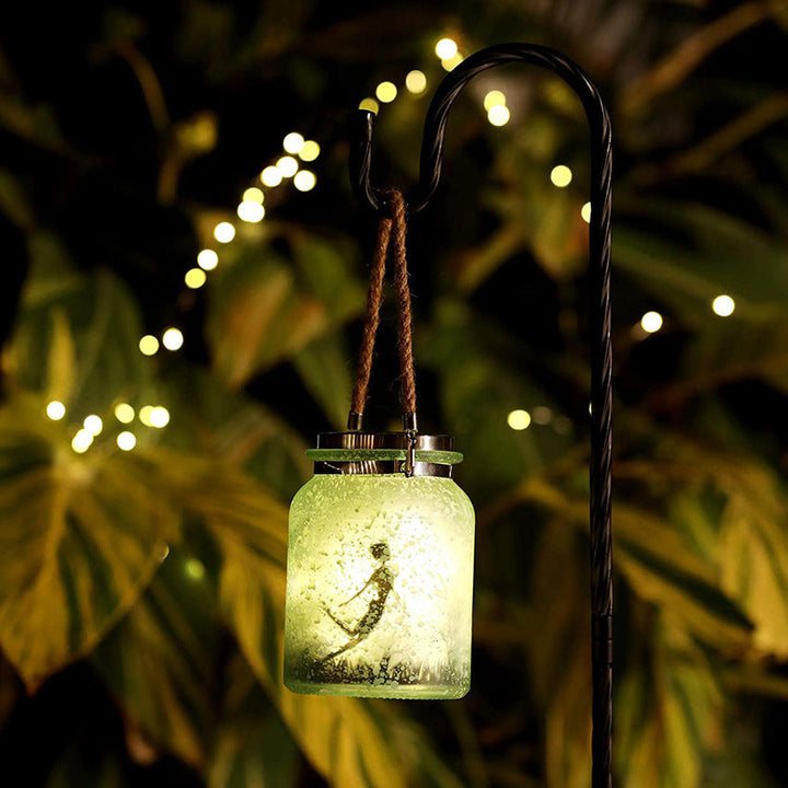 Solar Creative Fairy Frosted Glass Jar LED Utendørs Lys | Luvikno