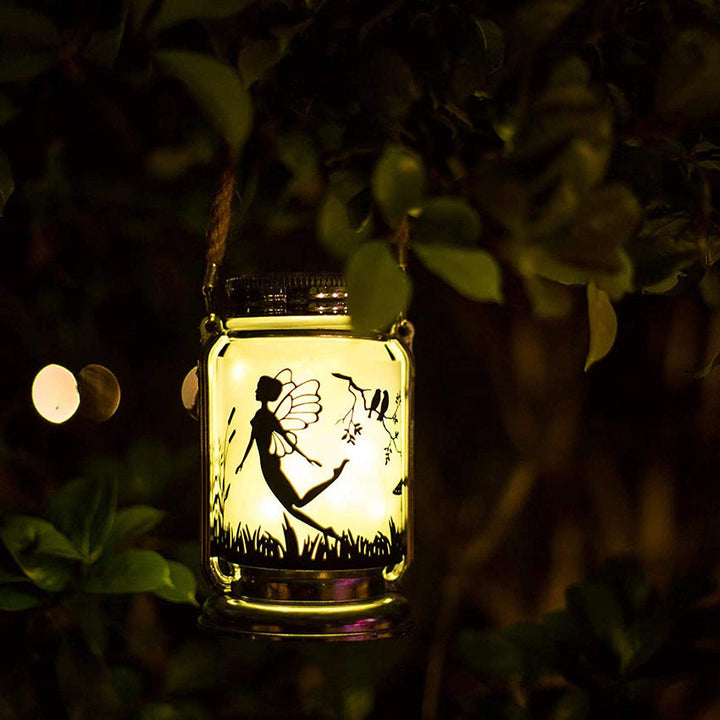 Solar Creative Fairy Frosted Glass Jar LED Utendørs Lys | Luvikno