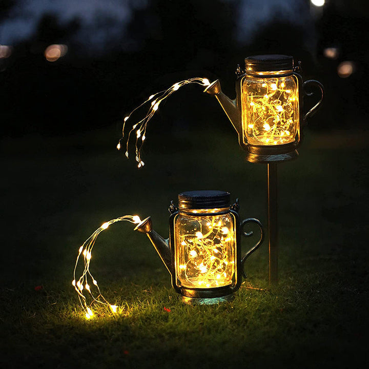 Solar Creative Fairy Frosted Glass Jar LED Utendørs Lys | Luvikno