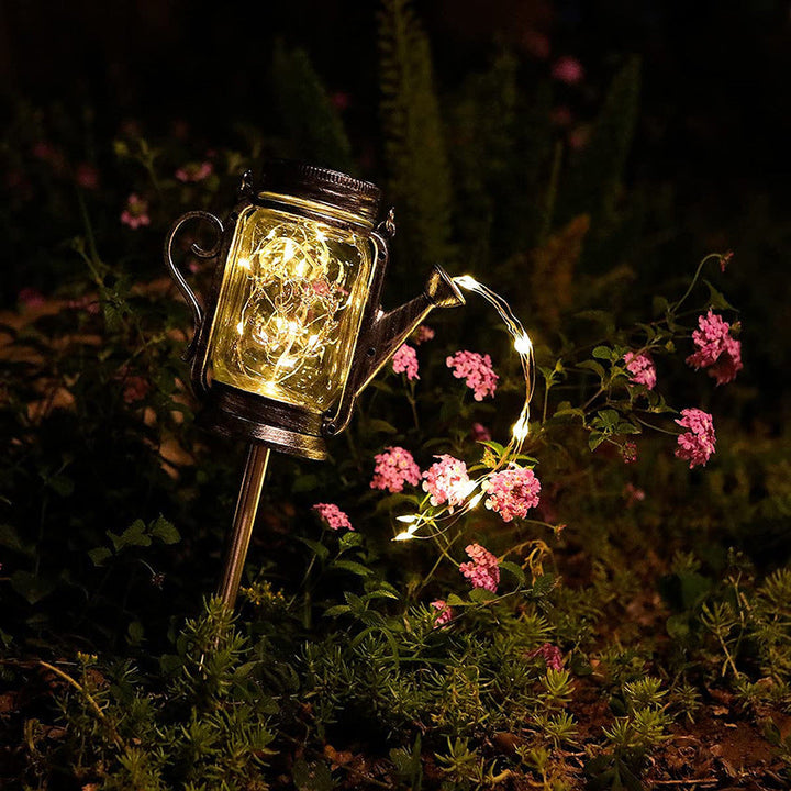 Solar Creative Fairy Frosted Glass Jar LED Utendørs Lys | Luvikno