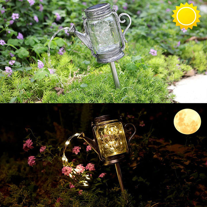 Solar Creative Fairy Frosted Glass Jar LED Utendørs Lys | Luvikno