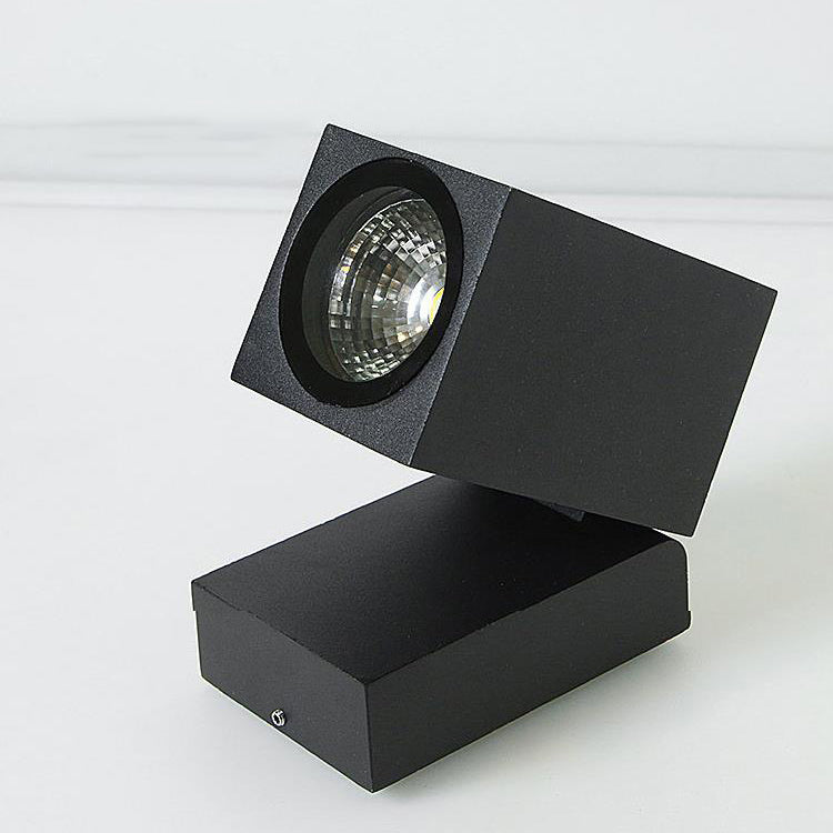 Moderne Utendørs Vanntett Firkantet Spotlight Justerbar Vinkel LED Hage Vegglampe | Luvikno