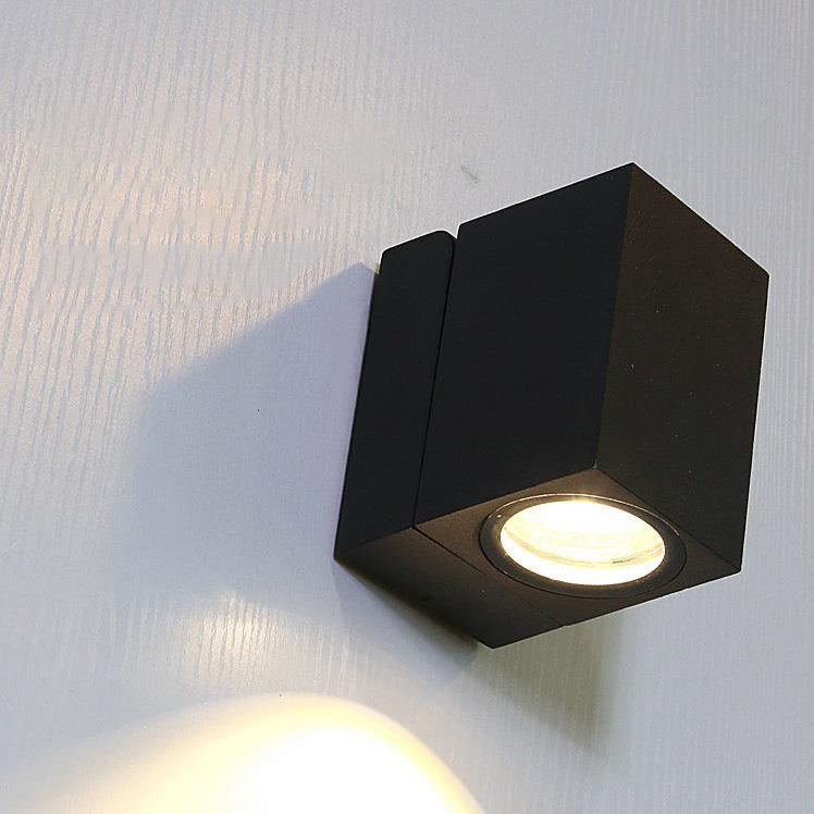 Moderne Utendørs Vanntett Firkantet Spotlight Justerbar Vinkel LED Hage Vegglampe | Luvikno