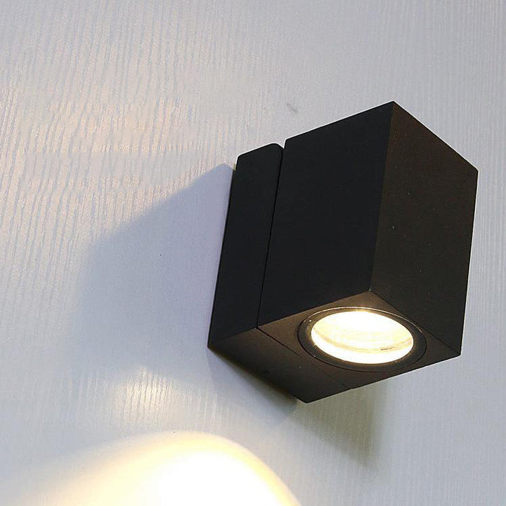 Moderne Utendørs Vanntett Firkantet Spotlight Justerbar Vinkel LED Hage Vegglampe | Luvikno