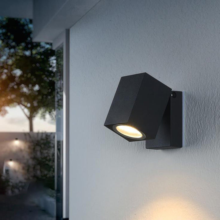 Moderne Utendørs Vanntett Firkantet Spotlight Justerbar Vinkel LED Hage Vegglampe | Luvikno