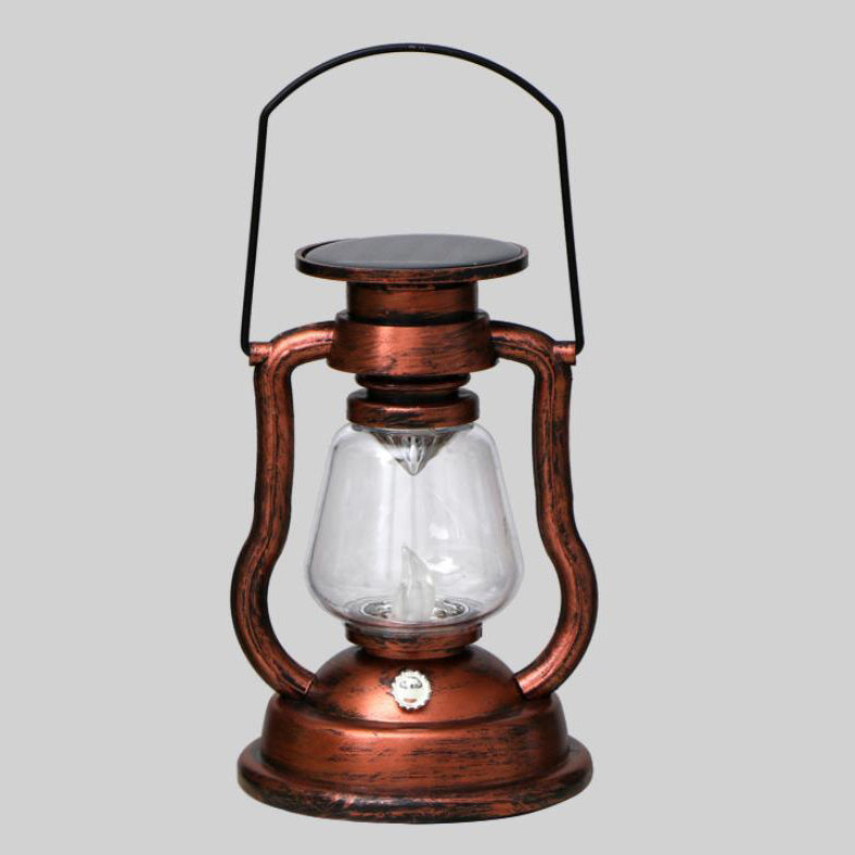 Solar Retro Kerosene Lampe Hest Lampe LED Utendørs Hage Patio Dekorasjon Bærbar Flamme Stearinlys Lys | Luvikno