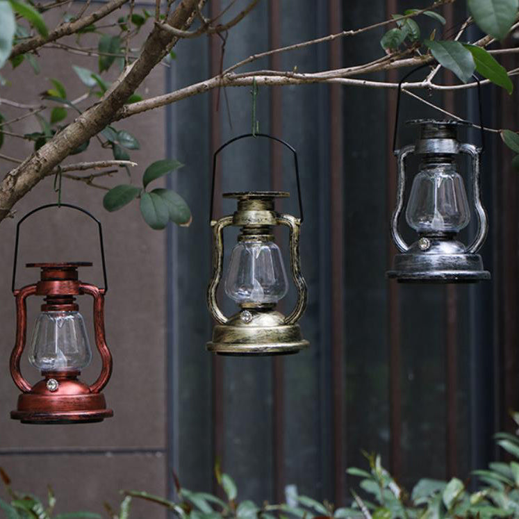 Solar Retro Kerosene Lampe Hest Lampe LED Utendørs Hage Patio Dekorasjon Bærbar Flamme Stearinlys Lys | Luvikno