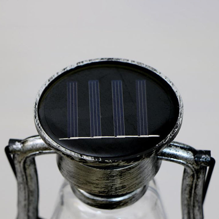 Solar Retro Kerosene Lampe Hest Lampe LED Utendørs Hage Patio Dekorasjon Bærbar Flamme Stearinlys Lys | Luvikno