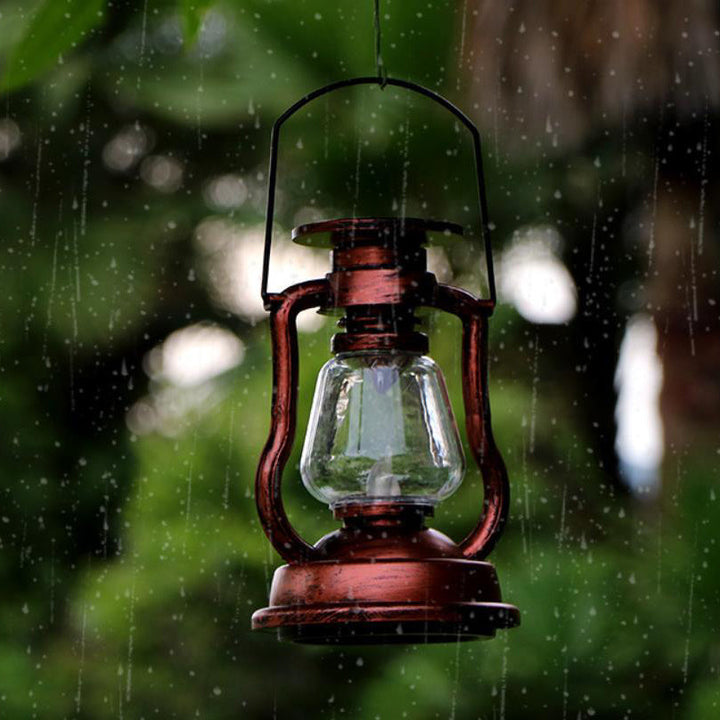 Solar Retro Kerosene Lampe Hest Lampe LED Utendørs Hage Patio Dekorasjon Bærbar Flamme Stearinlys Lys | Luvikno