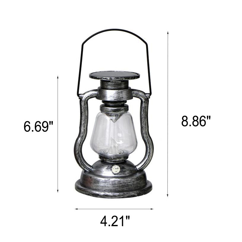 Solar Retro Kerosene Lampe Hest Lampe LED Utendørs Hage Patio Dekorasjon Bærbar Flamme Stearinlys Lys | Luvikno