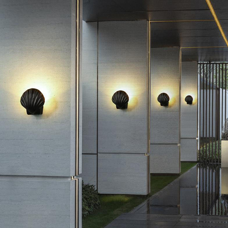 Utendørs Kreativ Skall Design Aluminium LED Vanntett Vegglampe | Luvikno