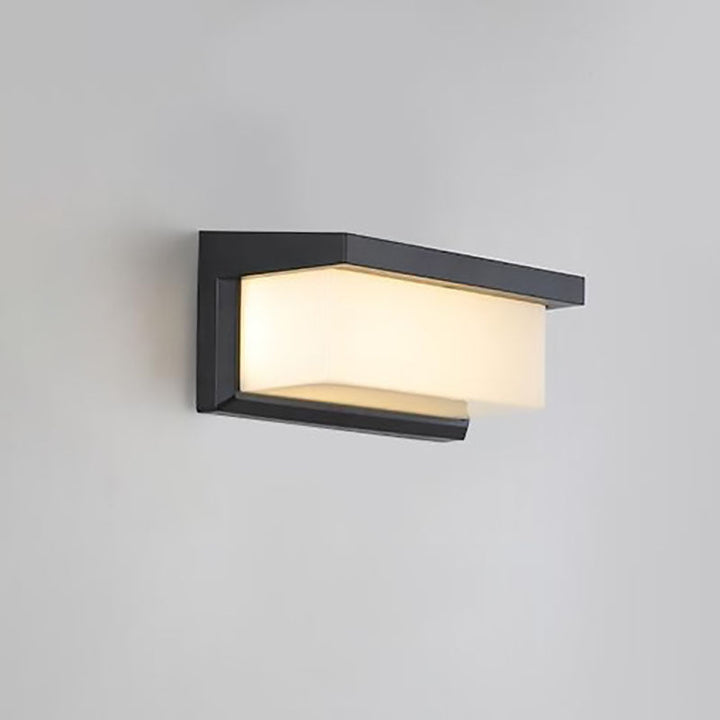 Moderne minimalistiske solrektangel PC LED utendørs vegglampe for utendørs patio | Luvikno